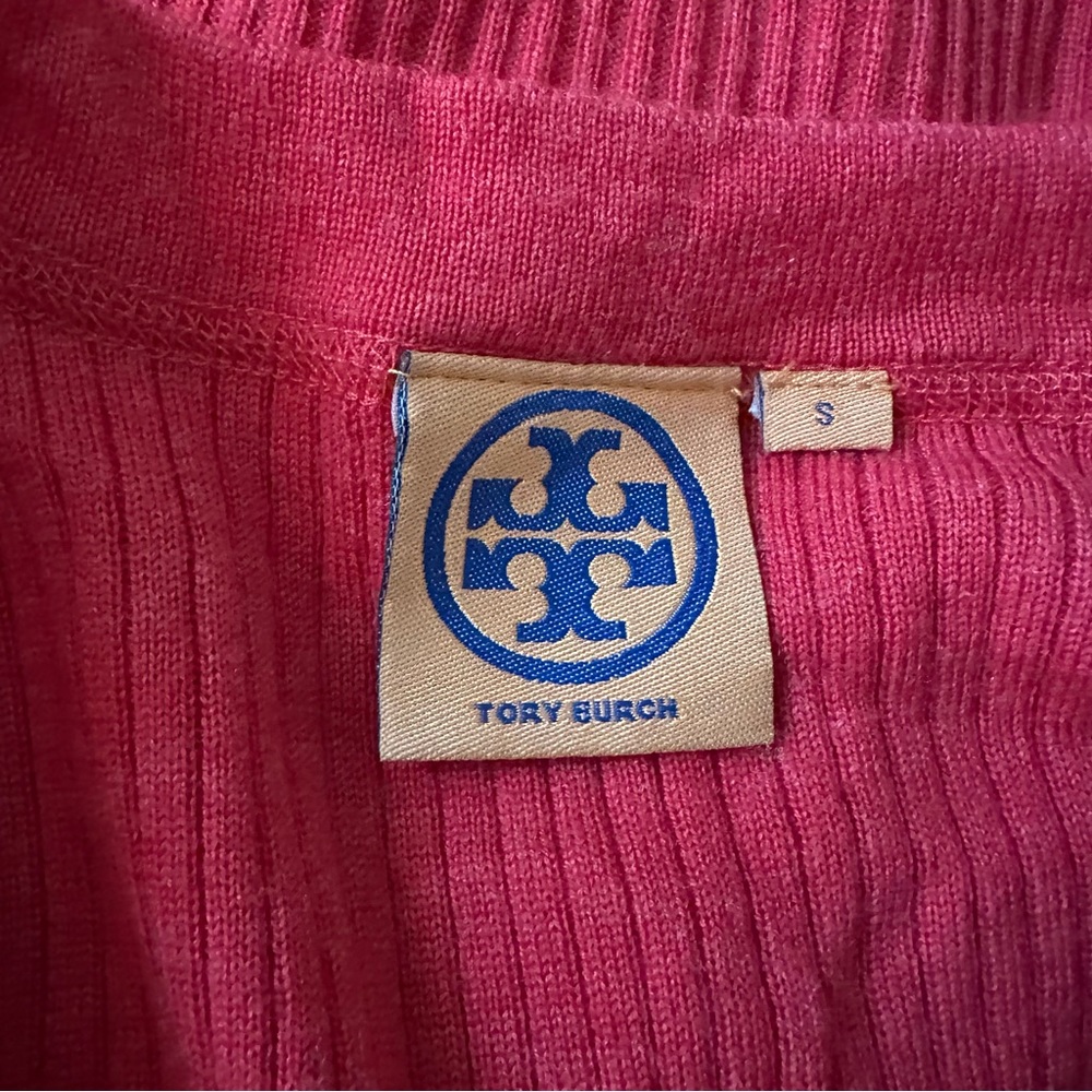 Tory Burch Shrunken Simone Merino Wool Cardigan sz S - Picture 12 of 12